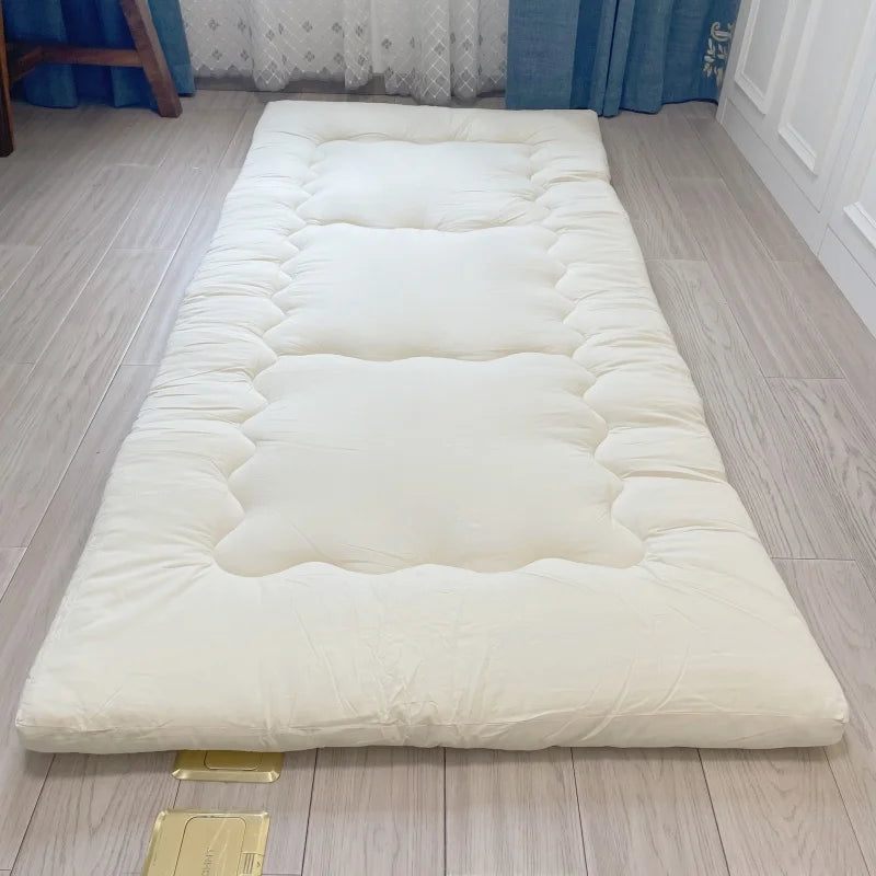 Japanese Shiki Futon Mattress Thicken Tatami Mat Sleeping Pad Foldable Floor Sleeping Guest Bed For Travel Bedding Single