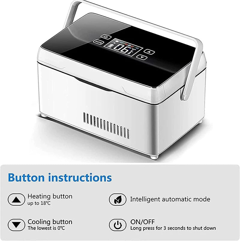 Portable Insulin Cooler Box – Medicine Refrigerator with 2 Batteries for Travel & Outdoor