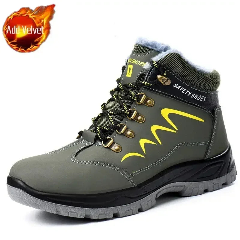 Men's Retro Leather Ankle Boots — Lace-Up Microfiber Business Booties with Rubber Sole