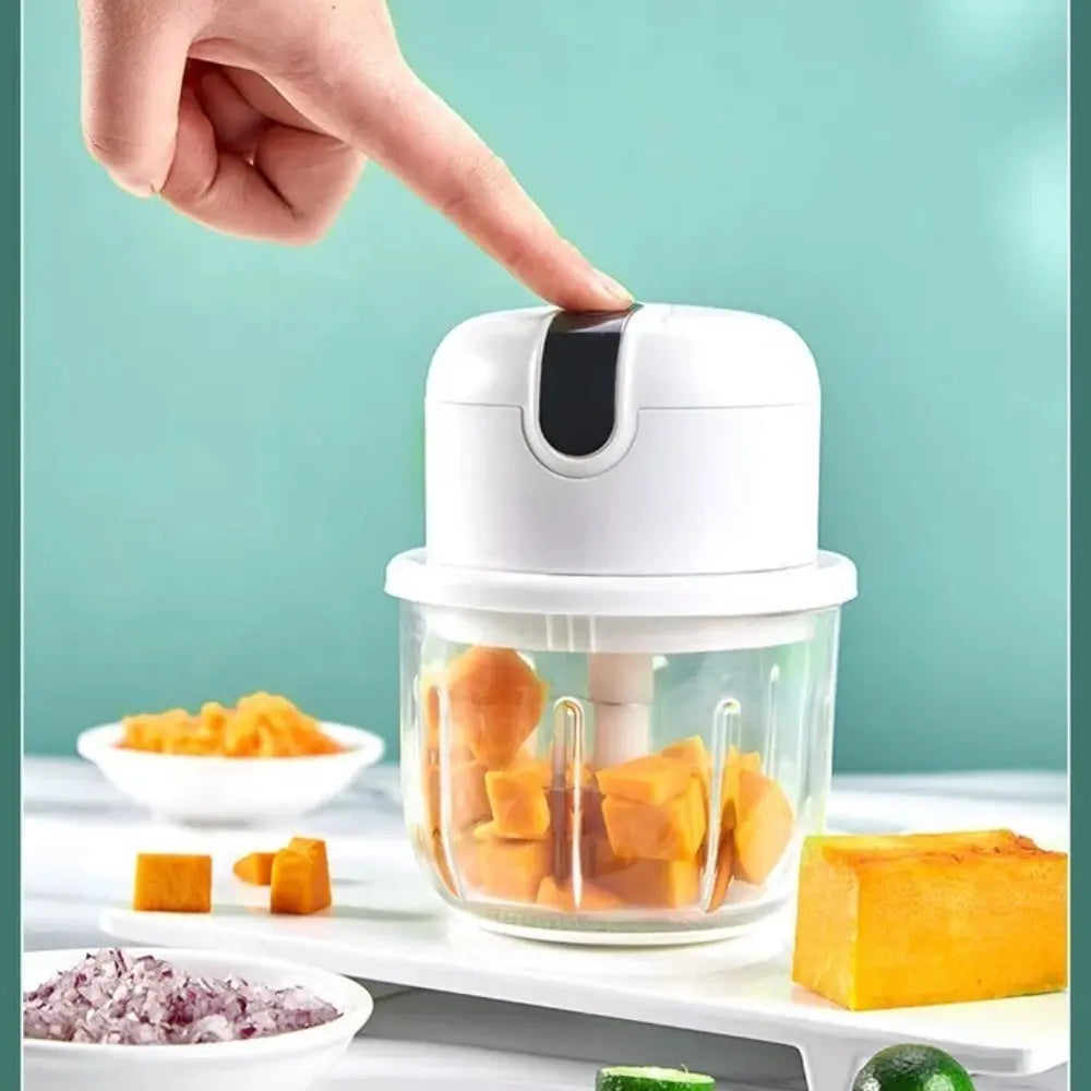 Electric Garlic Masher & Portable Chopper — USB Charging Mini Meat Grinder & Vegetable Chopper