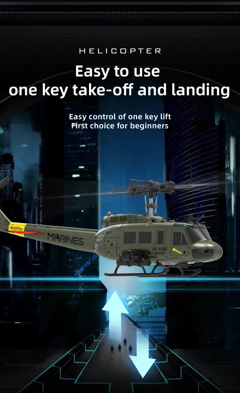C032 RC Helicopter 2.4G 6-Axis Brushless – Altitude Hold & Optical Flow Remote Control