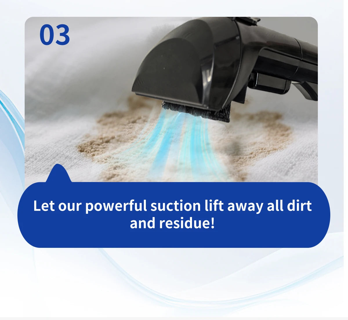 ABIR G80 Handheld Carpet Cleaner — 150000Pa Wet & Dry Vacuum for Home, Sofa, Window, Car, Pet & Upholstery Spot Cleaning