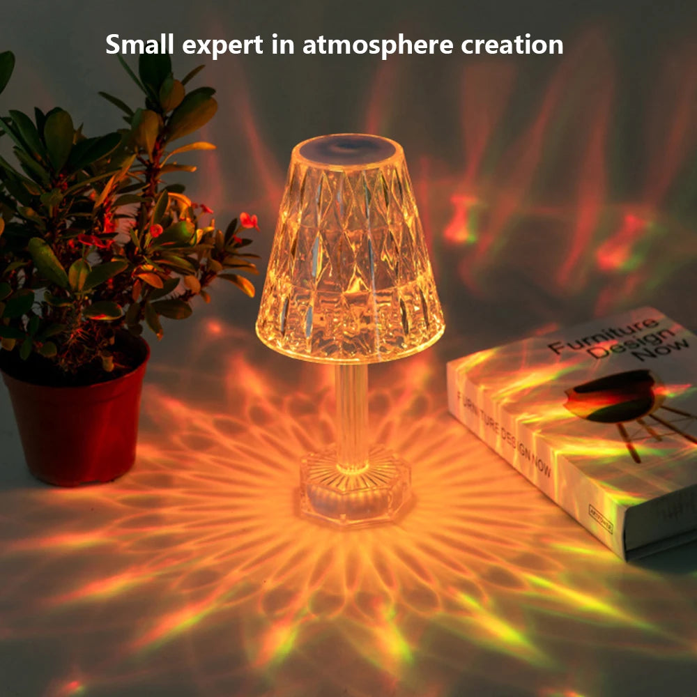 Crystal Night Light – Touch-Control LED Accent