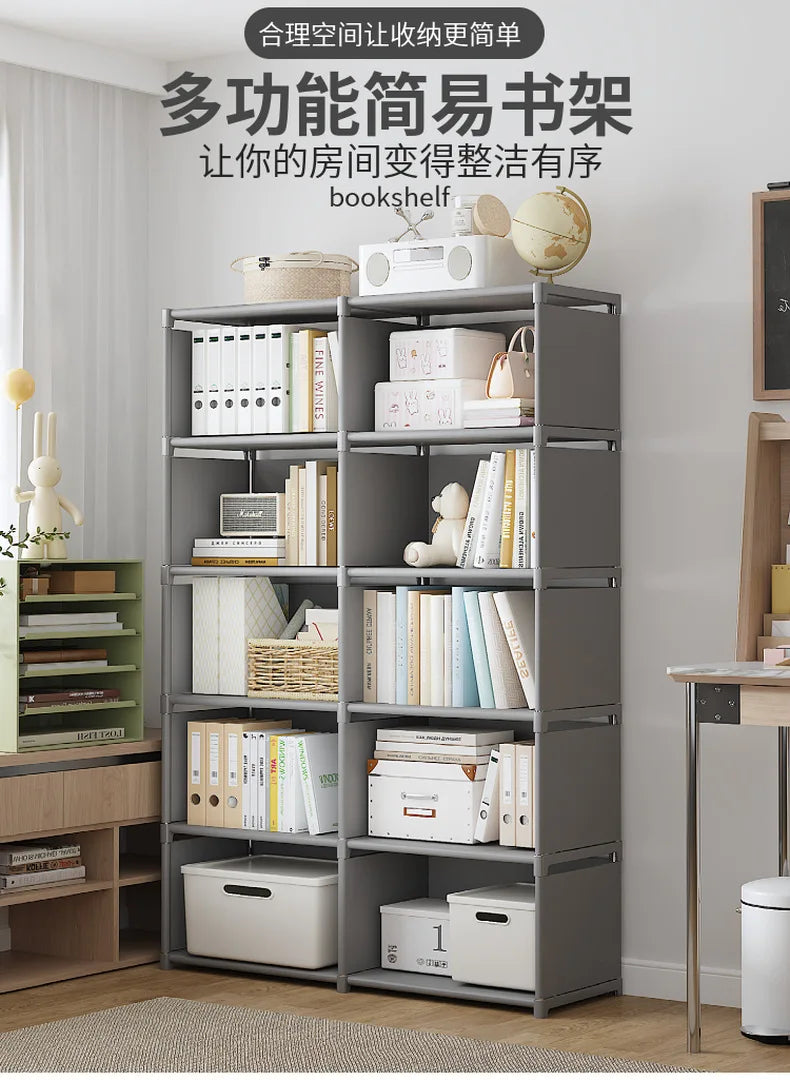 Multilayer Bookshelf & Bookcase – Easy Assembly, Storage Shelf for Books, Toys & Sundries, Living Room, Bedroom & Study