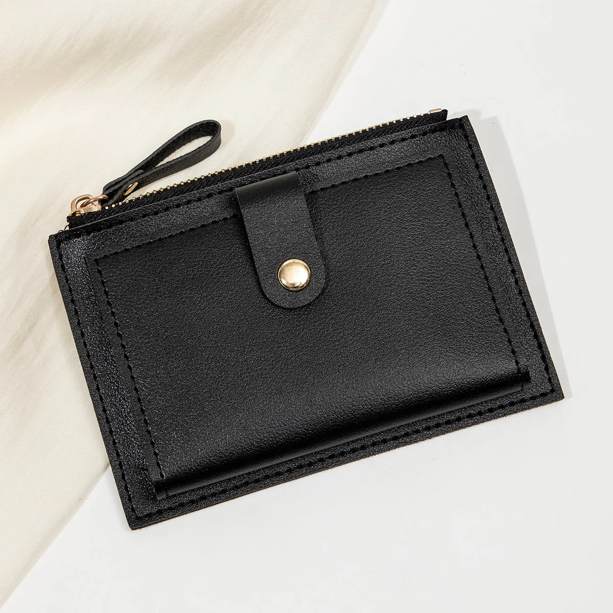 Minimalist Ultra-Thin PU Leather Women's Wallet – Short Zero Wallet & Credit Card Holder in 5 Colors