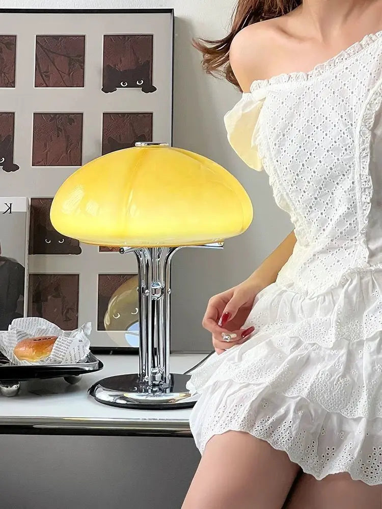 Mushroom Table Lamp – Warm White Button Control