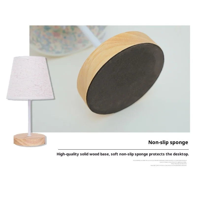 Fabric Shade Table Lamp – Compact LED Bedside Light