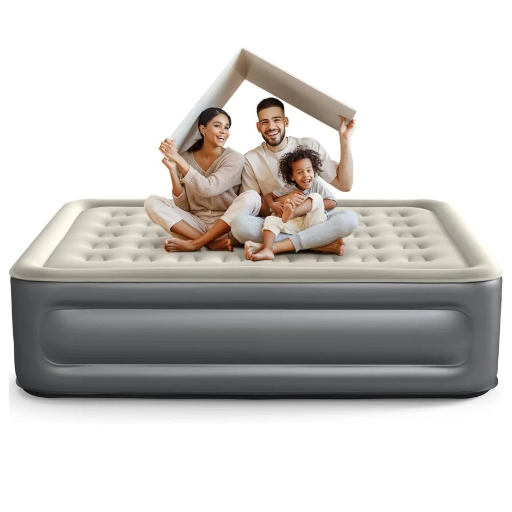 Camping Inflatable Mattress with Built-In Pump – Thicken Tent Sleeping Pad & Picnic Blanket