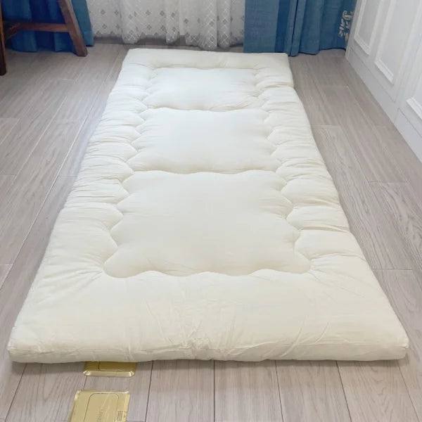 Japanese Shiki Futon Mattress – Thickened Tatami Sleeping Pad, Foldable Floor Guest Bed, Single Size