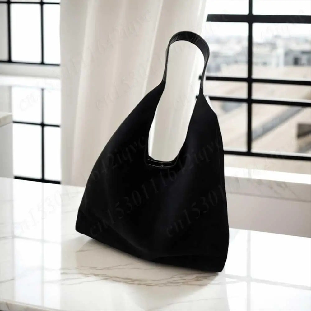 Vintage Suede Large Capacity Shoulder Tote Bag – Stylish Commuter Hobo Handbag for Women