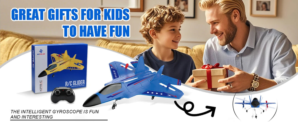 SU35 RC Glider Airplane – 2.4G Remote Control Fighter Plane with LED Lights for Kids