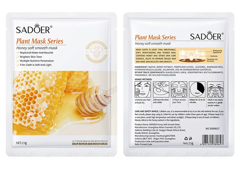 Natural Plant Face Masks — Moisturizing & Firming (8-Pack)