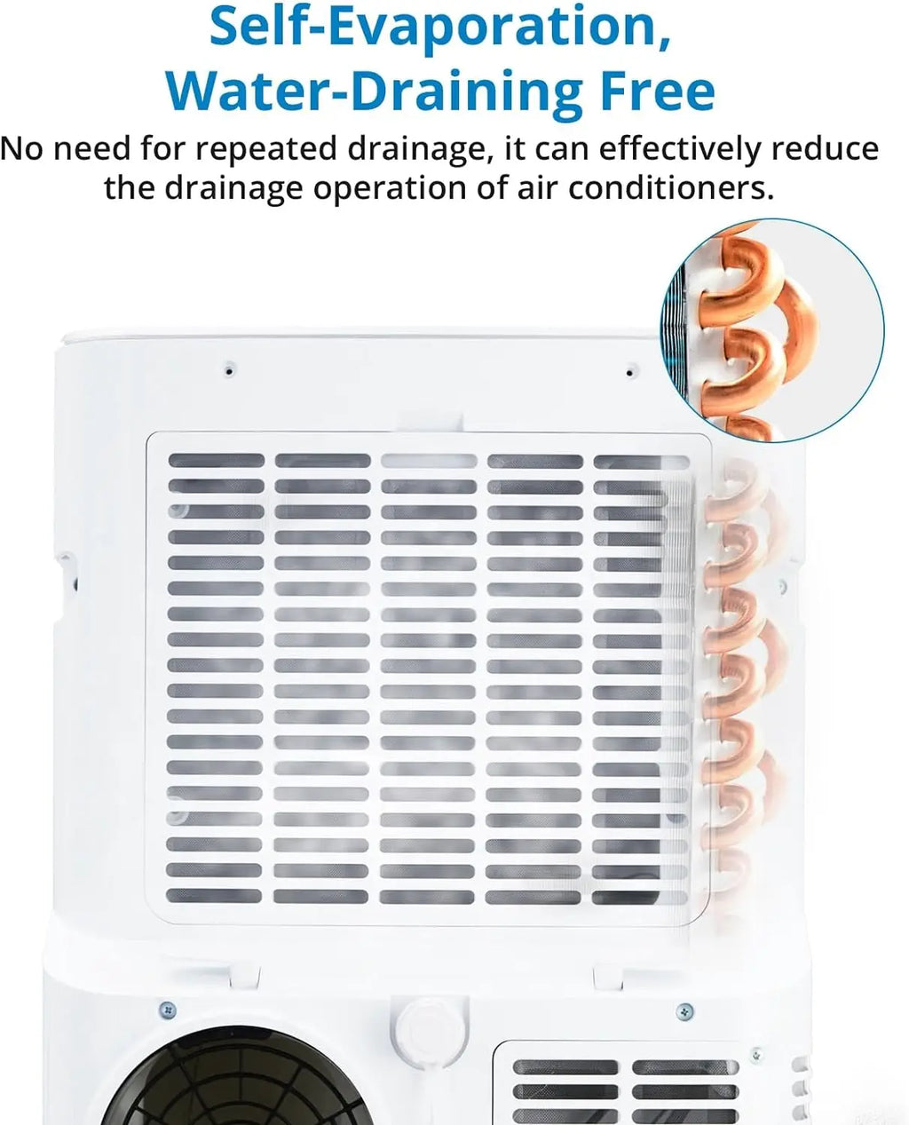 12,000 BTU 4-in-1 Portable Air Conditioner — Ultra Quiet, Dehumidifier, Sleep Mode, Reusable Filter & Remote for Home & Office up to 550 Sq Ft