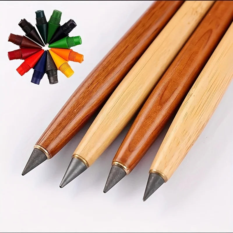 13-Piece Wooden HB Pencil & Replacement Set