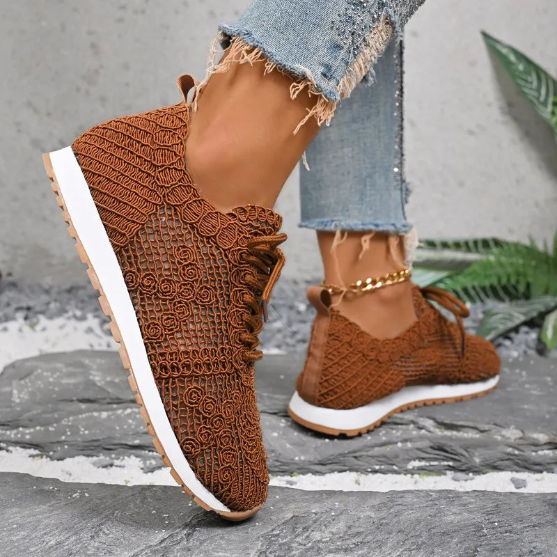 Women's Air Mesh Lace-Up Sneakers