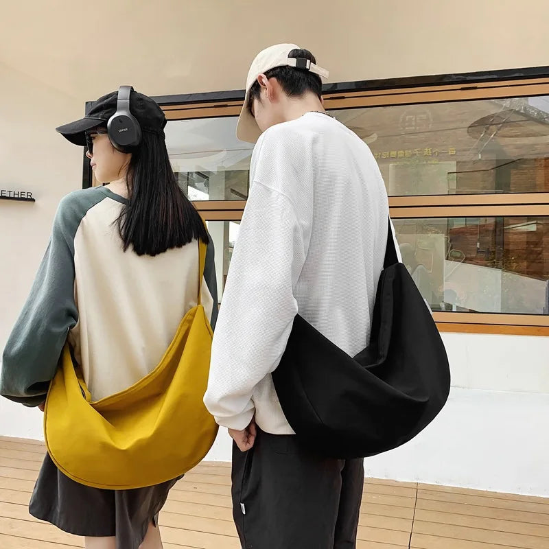 Extra Large Nylon Crossbody Bag – Big Capacity Unisex Shoulder Hobo Travel Bag