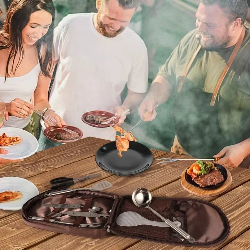 Portable Camping Cooking Utensils Storage Bag — Outdoor Survival Gear