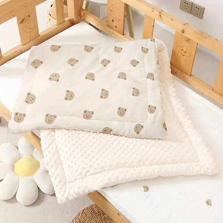 Baby Crib Mattress – Double-Sided Soft Polyester, 110x63cm, All-Season Newborn & Toddler