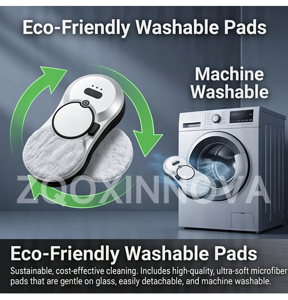UPS Robot Window Cleaner — Smart Auto Glass Washing Robot with Remote Control & UPS Safety System