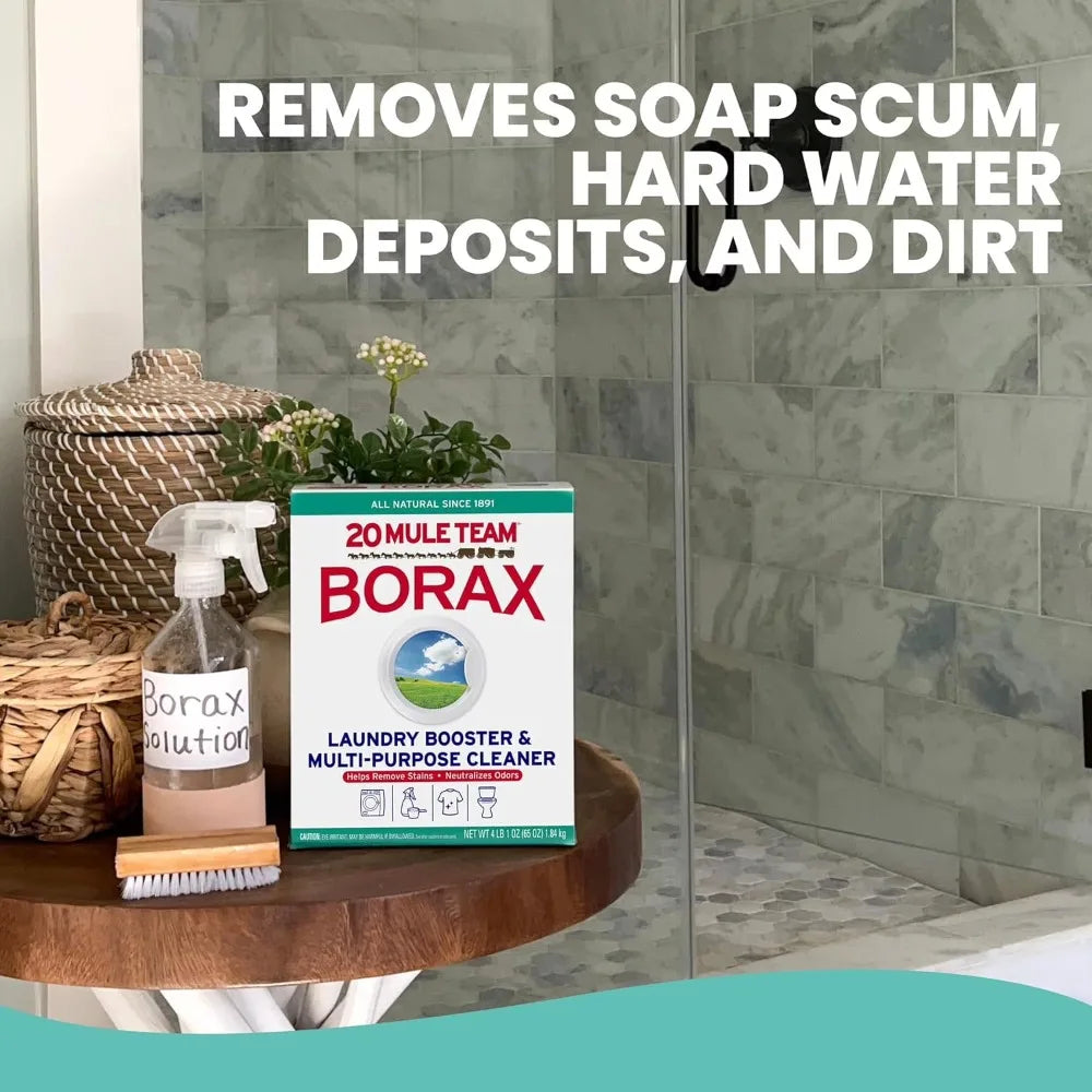 100+ Years of Trusted Clean — All Natural Borax Laundry Detergent Booster & Multi-Purpose Household Cleaner | 65 oz Pure Mineral Powder