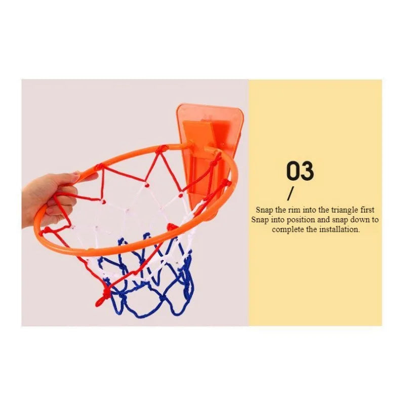 Kids Indoor Basketball Hoop – Wall-Mounted Folding Mini Hoop for Home & Bedroom Training