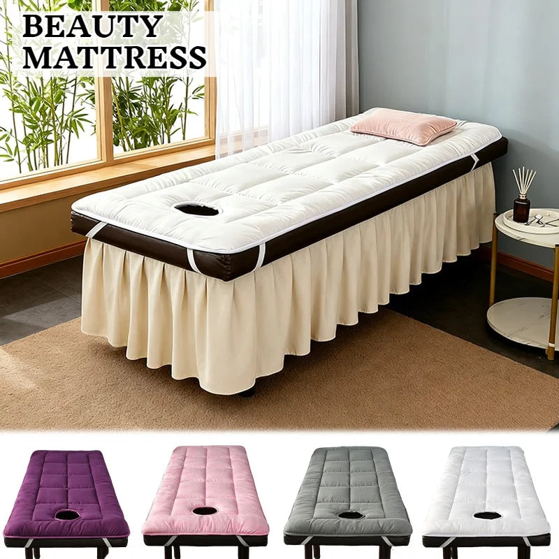 Professional SPA Massage Table Pad – Foldable Facial Bed Cushion with Elastic Bands