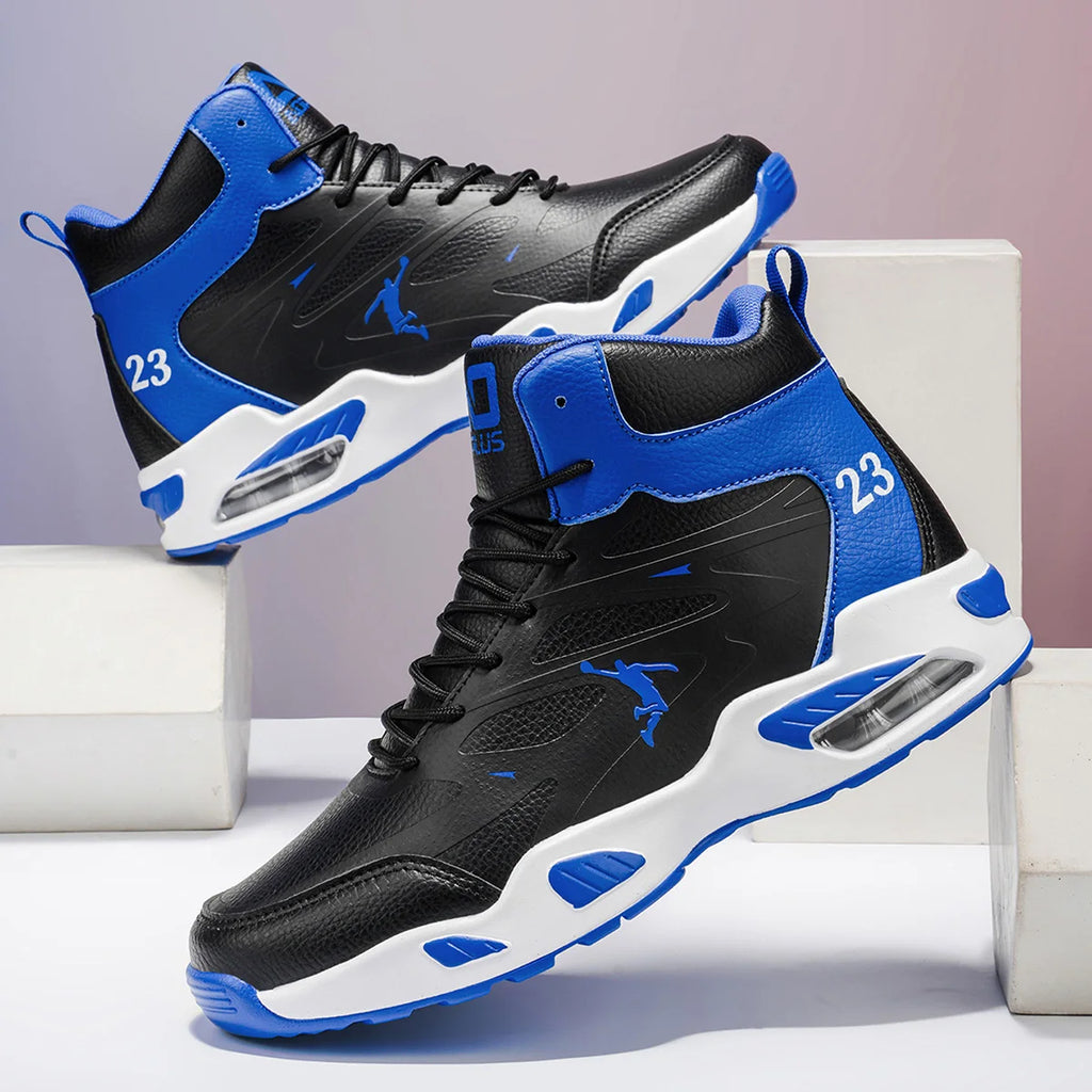 Men's High-Top Air Cushion Basketball Shoes – Non-Slip Breathable Sneakers