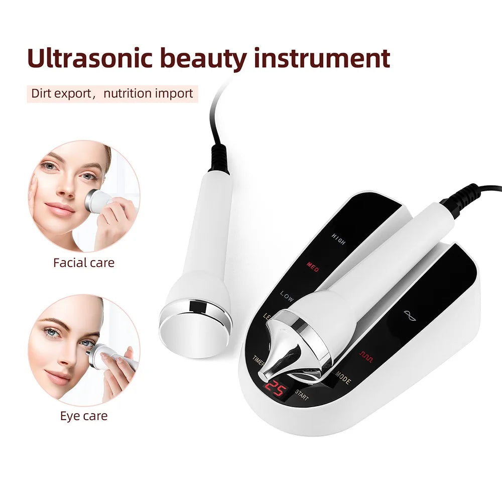 1MHz Ultrasonic Facial Beauty Machine – Lifting, Anti-Aging, Skin Tightening & Eye Care SPA Device