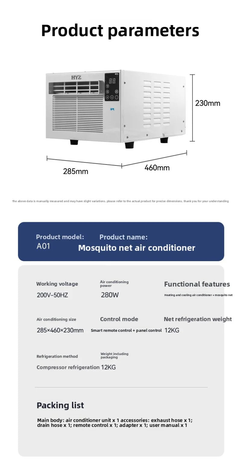 Portable Air Conditioner with R290 Refrigerant — Real Compressor Mini Window AC with Fast Cooling & Remote Control