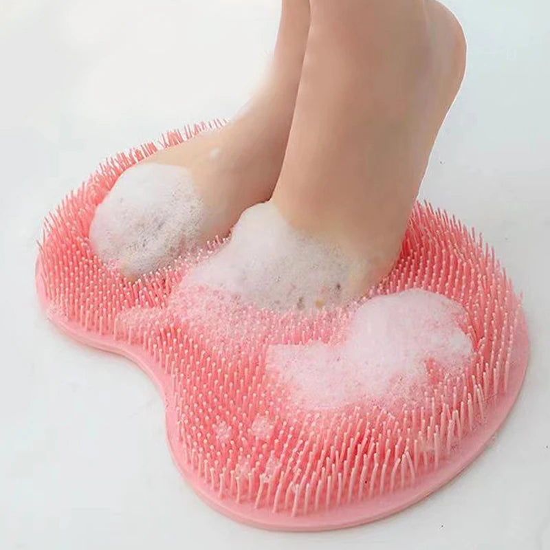 Exfoliating Shower Massage Mat – Non-Slip Bath Scrub Pad with Suction Cups for Foot & Body
