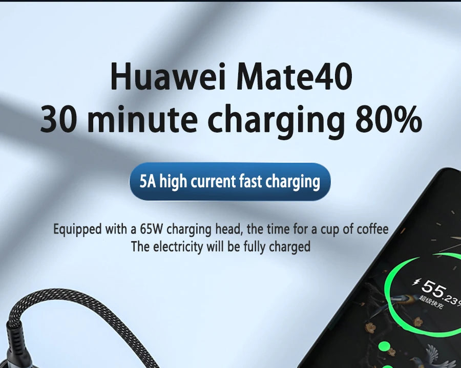 USB-C Ultra Fast Charge Cable with E-Marker Chip – PD 240W/100W/60W, 1m to 2m, 3 Colors