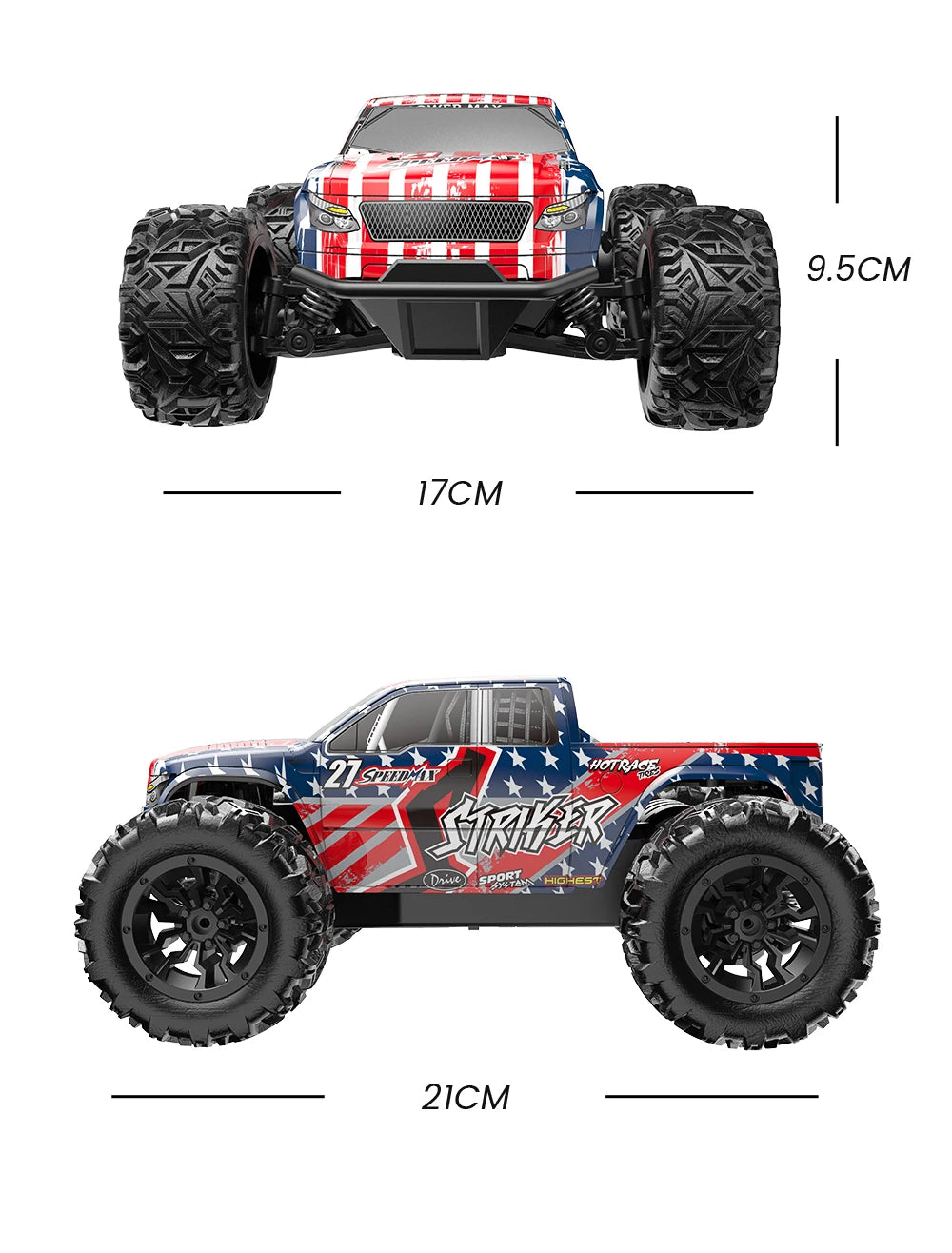 1:20 Scale 4WD RTR RC Monster Truck – High Speed Off-Road Climbing Drift Remote Control for Kids