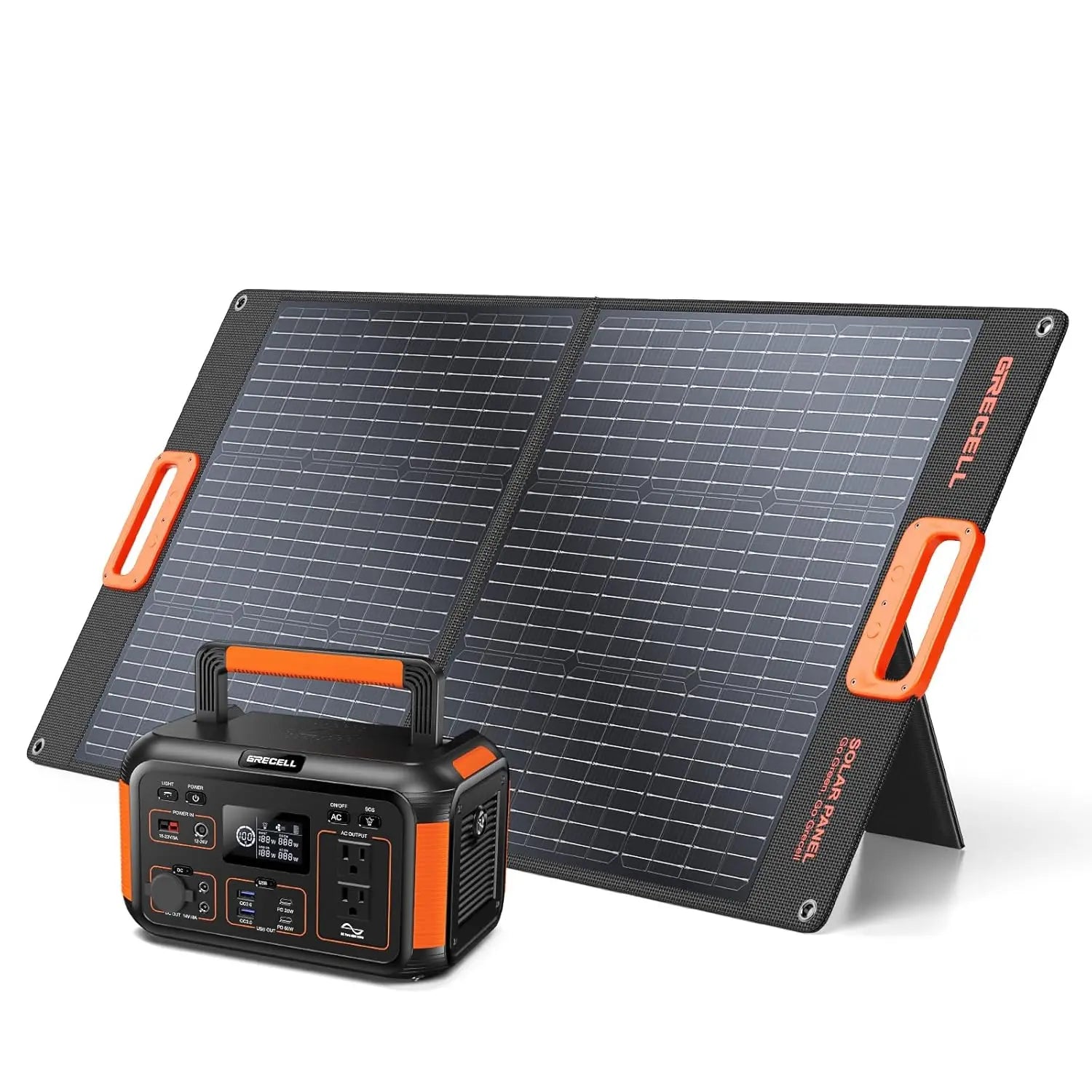 500W Portable Power Station with 100W Solar Panel 20V, Solar Generator 500W AC Outlet, Portable Solar Panel MC-4, Customized