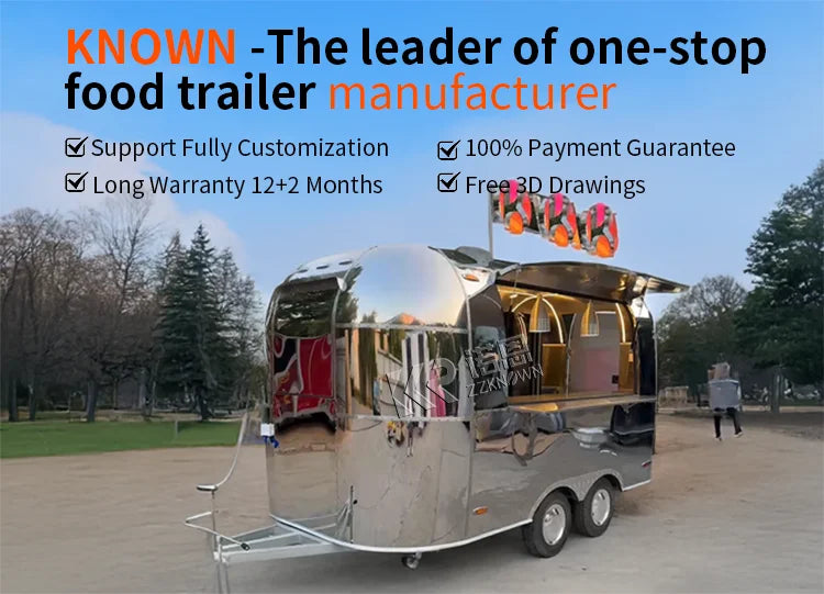 Mobile Food Vending Cart – Multifunctional Portable Kitchen Trailer for Street Vending