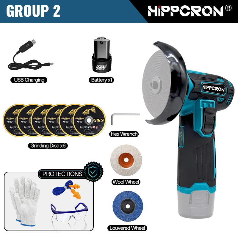 12V Mini Cordless Angle Grinder