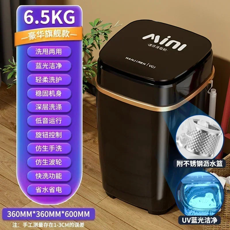 Semi-Automatic Household Mini Washer-Dryer Combo — Portable Washing Machine for Apartments, Dorms & Small Spaces