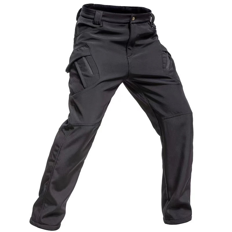 Men's Fleece Softshell Cargo Hiking Pants — Outdoor Tactical Trousers M–5XL