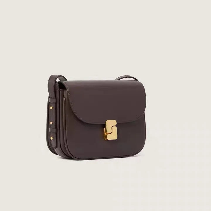 Tofu Square Crossbody Satchel – Luxury PU Leather Small Shoulder Bag for Women