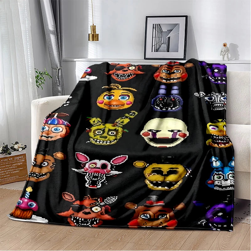 FNAF Freddy Flannel Throw Blanket – Soft, Warm & Anti-Pilling, Multiple Sizes