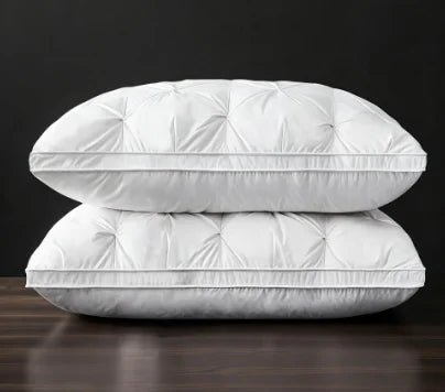 HTMCK 5-Star Hotel Sleeping Pillow – 3D Soft Bilateral Washed Solid Color, Single