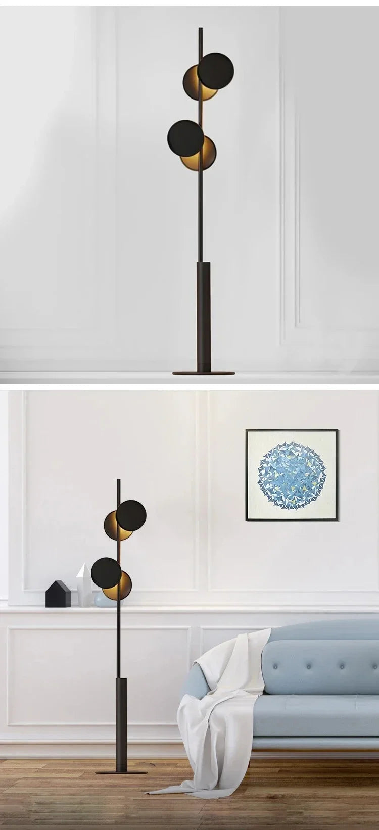 Black Disc Lamp – Sculptural LED Accent Lighting