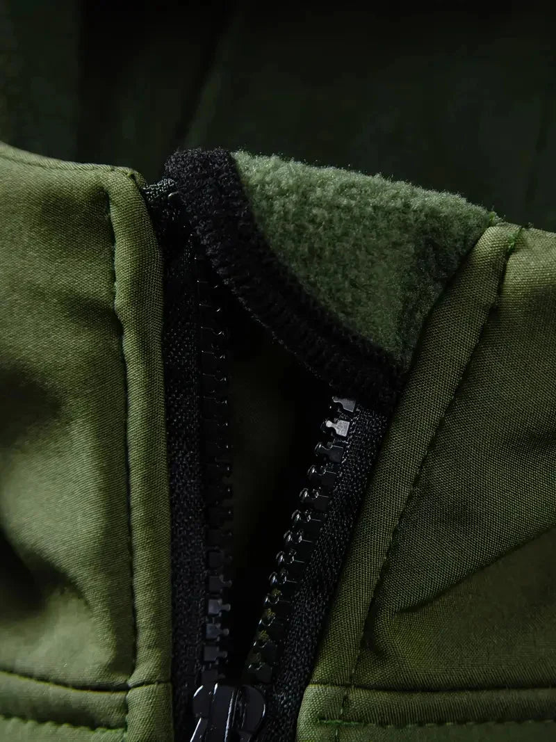 Men's Military Tactical Soft Shell Jacket – Waterproof Windproof Hooded Outdoor Coat