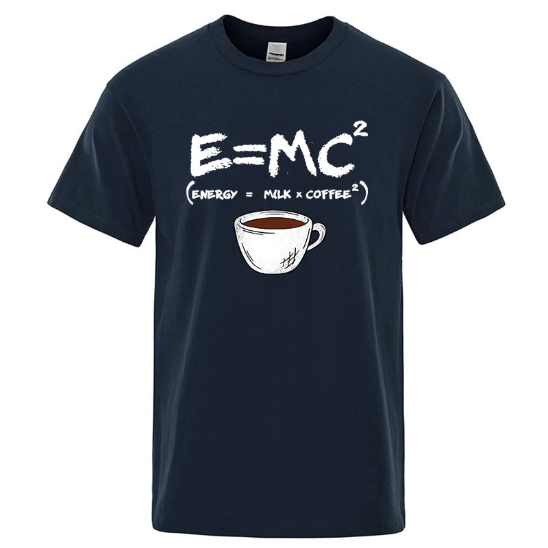 Men's Funny Energy Print Cotton T-Shirt — Humorous Graphic Tee