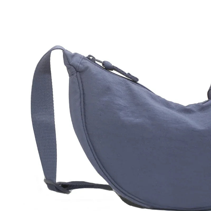 Nylon Dumpling Shoulder Bag – Large Capacity Women's Travel & Commuter Bag in Solid Colors