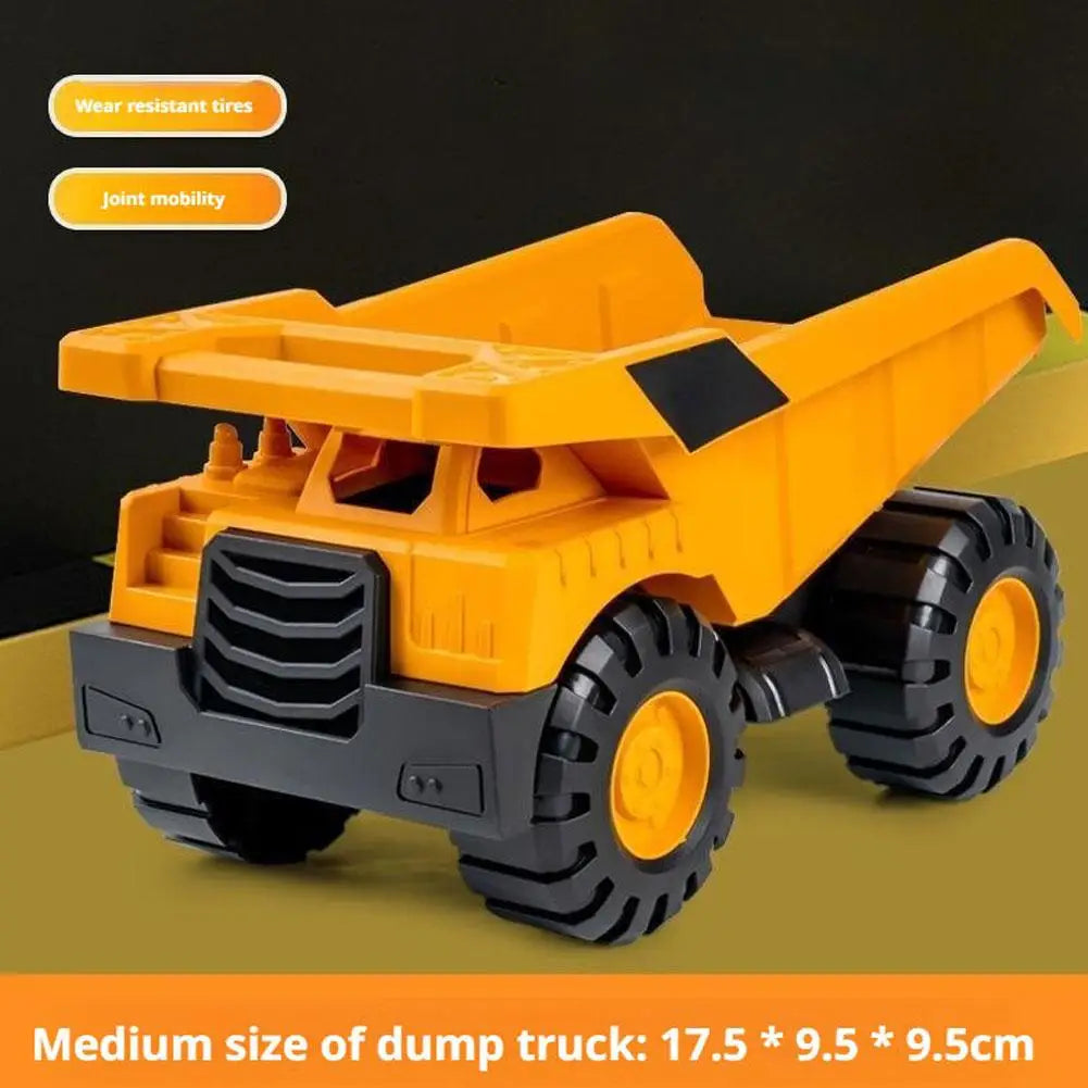 Inertial Beach Construction Truck Toy – Digger, Bulldozer & Tipper for Kids