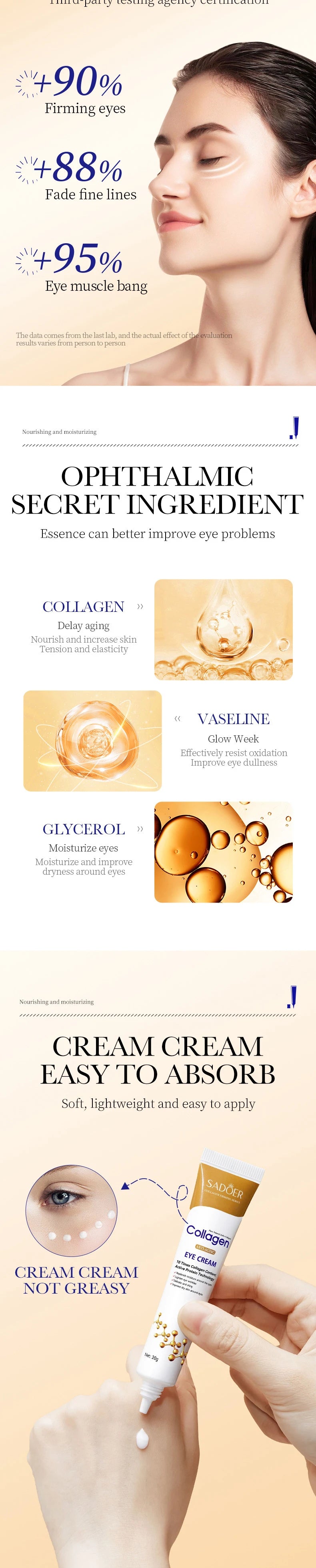 SADOER Retinol Eye Cream — Anti-Dark Circles & Firming