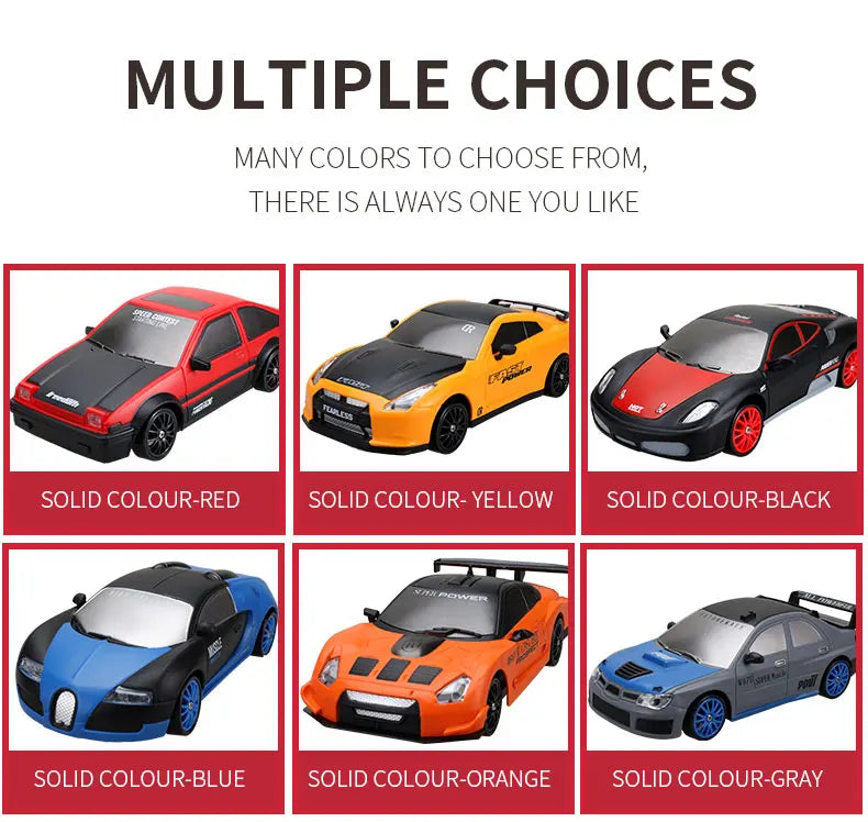 1:24 Scale 4WD RC Drift Car – 20KM/H High Speed LED Racing Vehicle