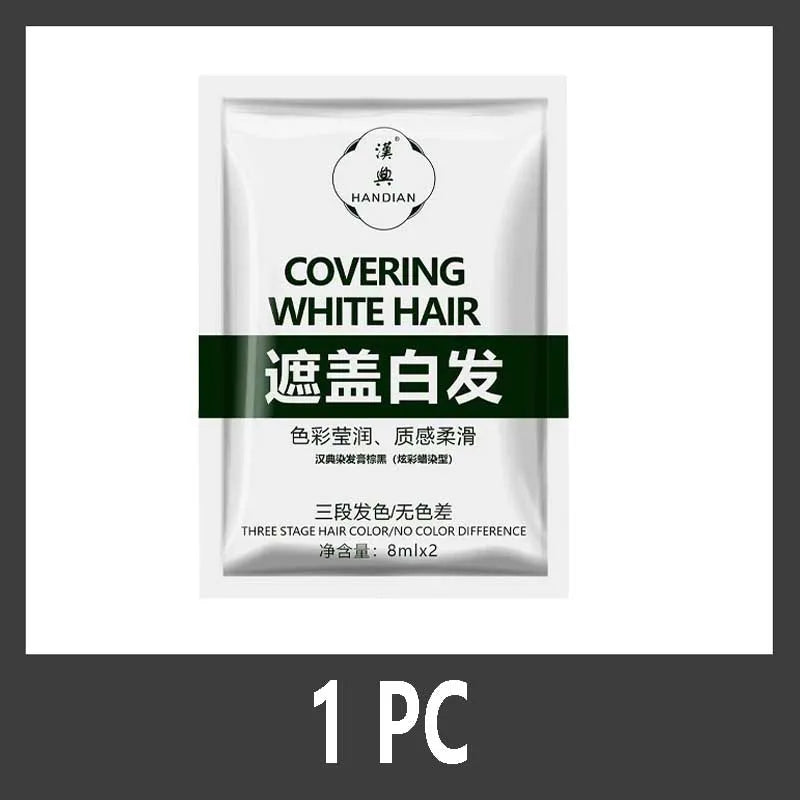 Herbal Anti-grey Treatment Hair Dye Shampoo White To Black Permanent Repair Natural Color Nourish Scalp Hair Care Products