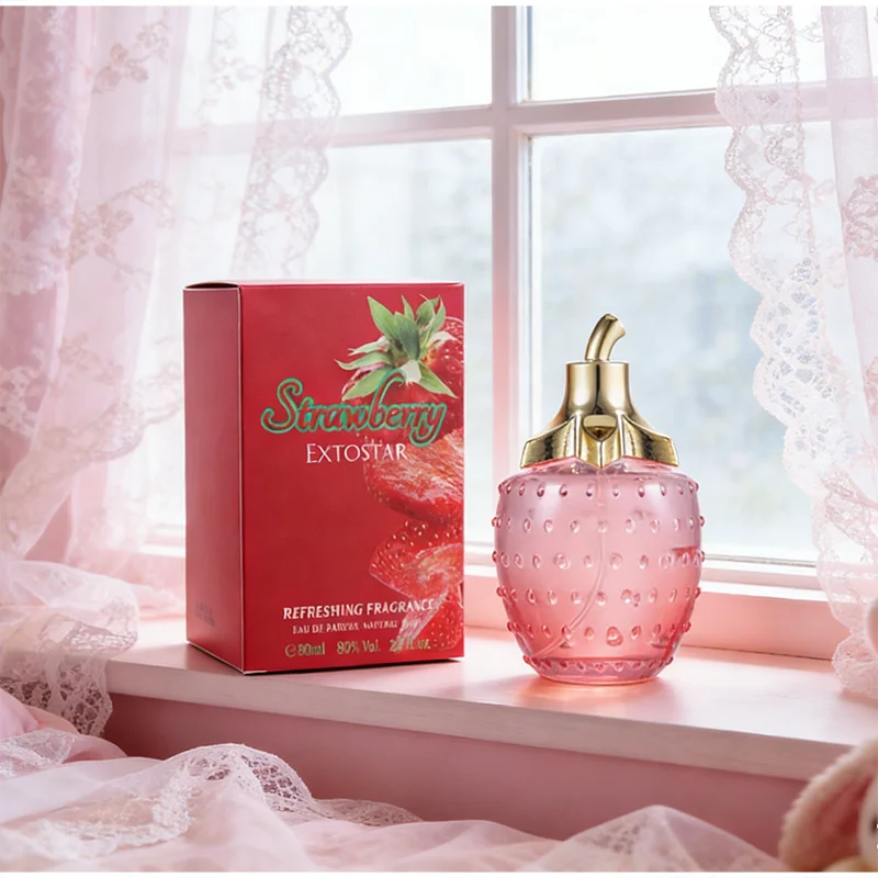 Strawberry Charm Women’s Fragrance Spray 80ml – Fruity Oriental Rose & Jasmine Perfume