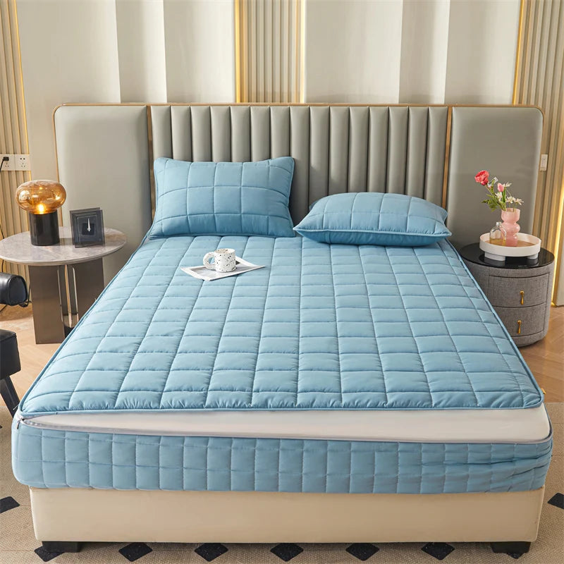 Six-Sided All-Inclusive Mattress Cover with Zipper – Thickened Quilted Protector, Custom Sizes
